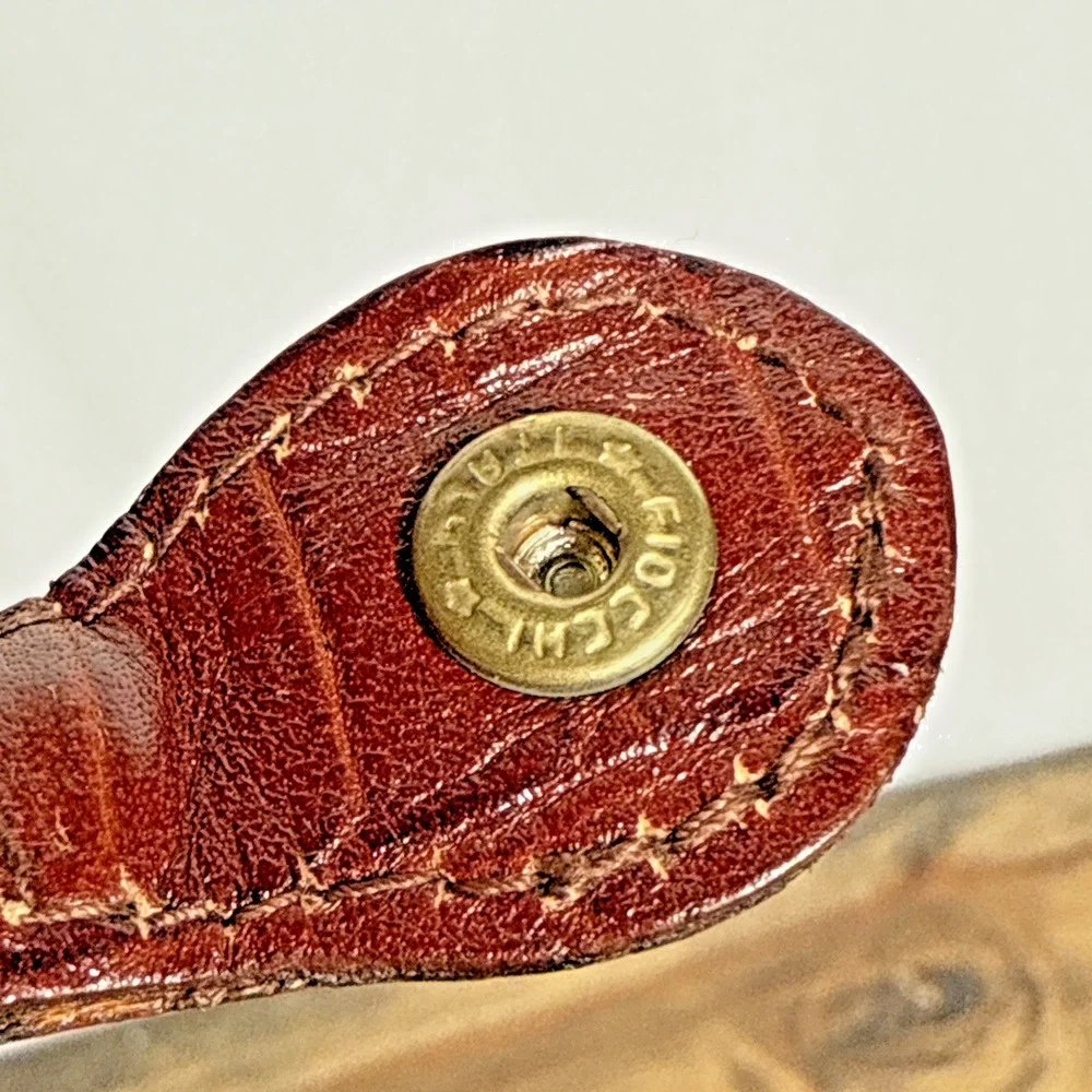 Vintage Italian Leather Tie Case Mens Travel Accessory Luxury Gift Crocodile EUC